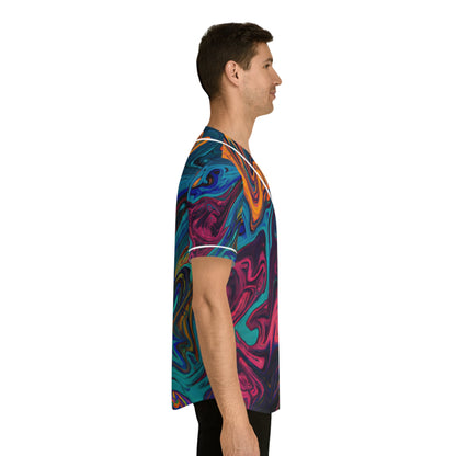 Hawaiian Shirts - Men's Distorted Baseball Jersey - Acid Daddy