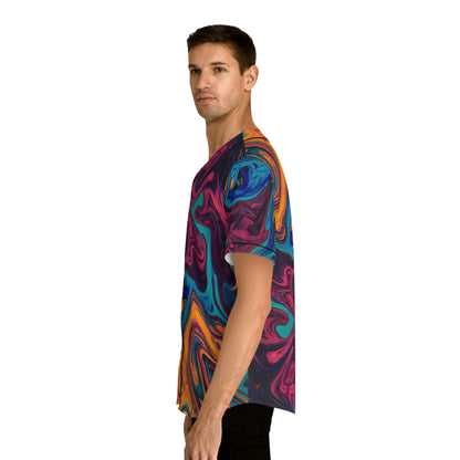 Hawaiian Shirts - Men's Distorted Baseball Jersey - Acid Daddy