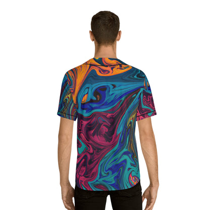 Hawaiian Shirts - Men's Distorted Baseball Jersey - Acid Daddy