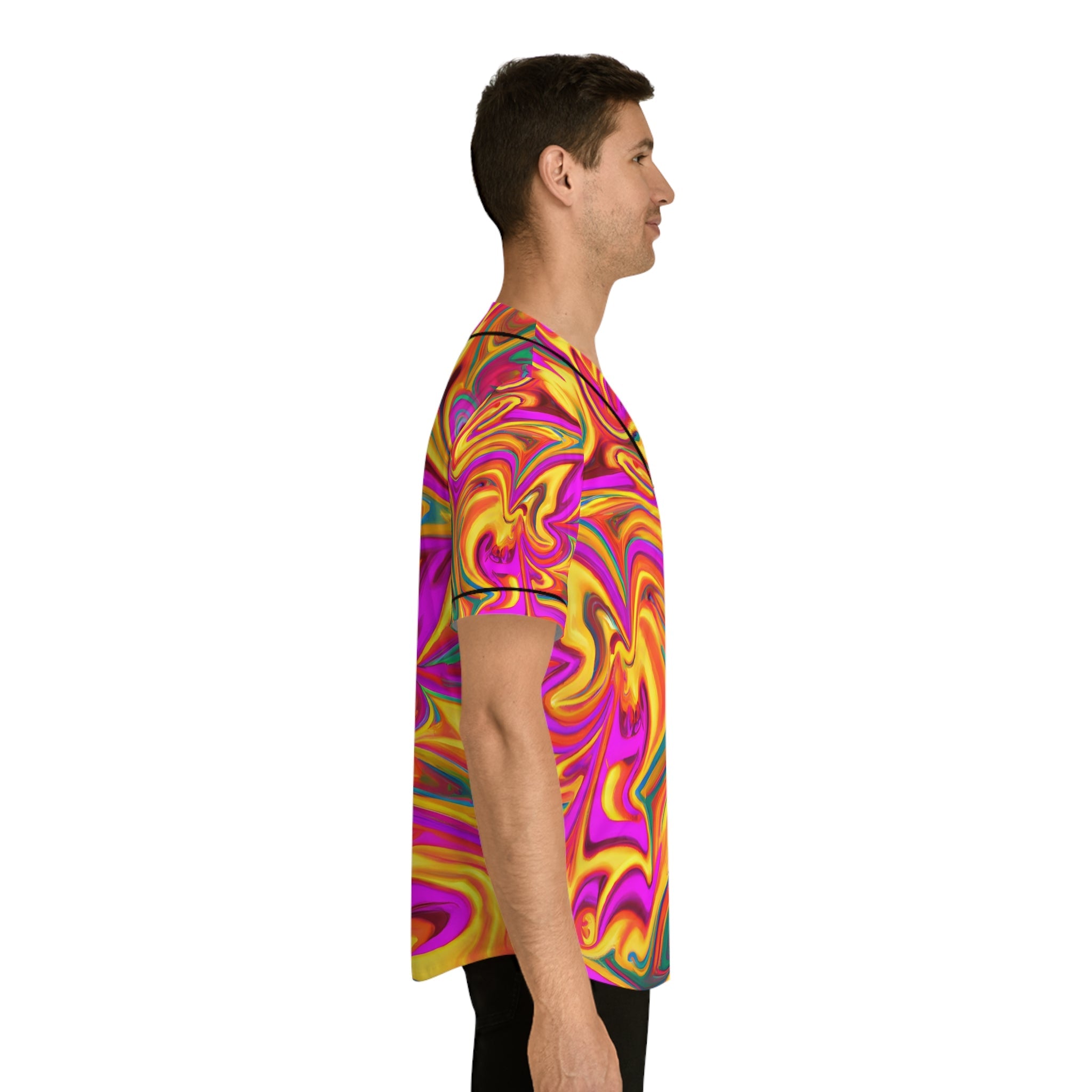 Hawaiian Shirts - Men's Euphoric Baseball Jersey - Acid Daddy