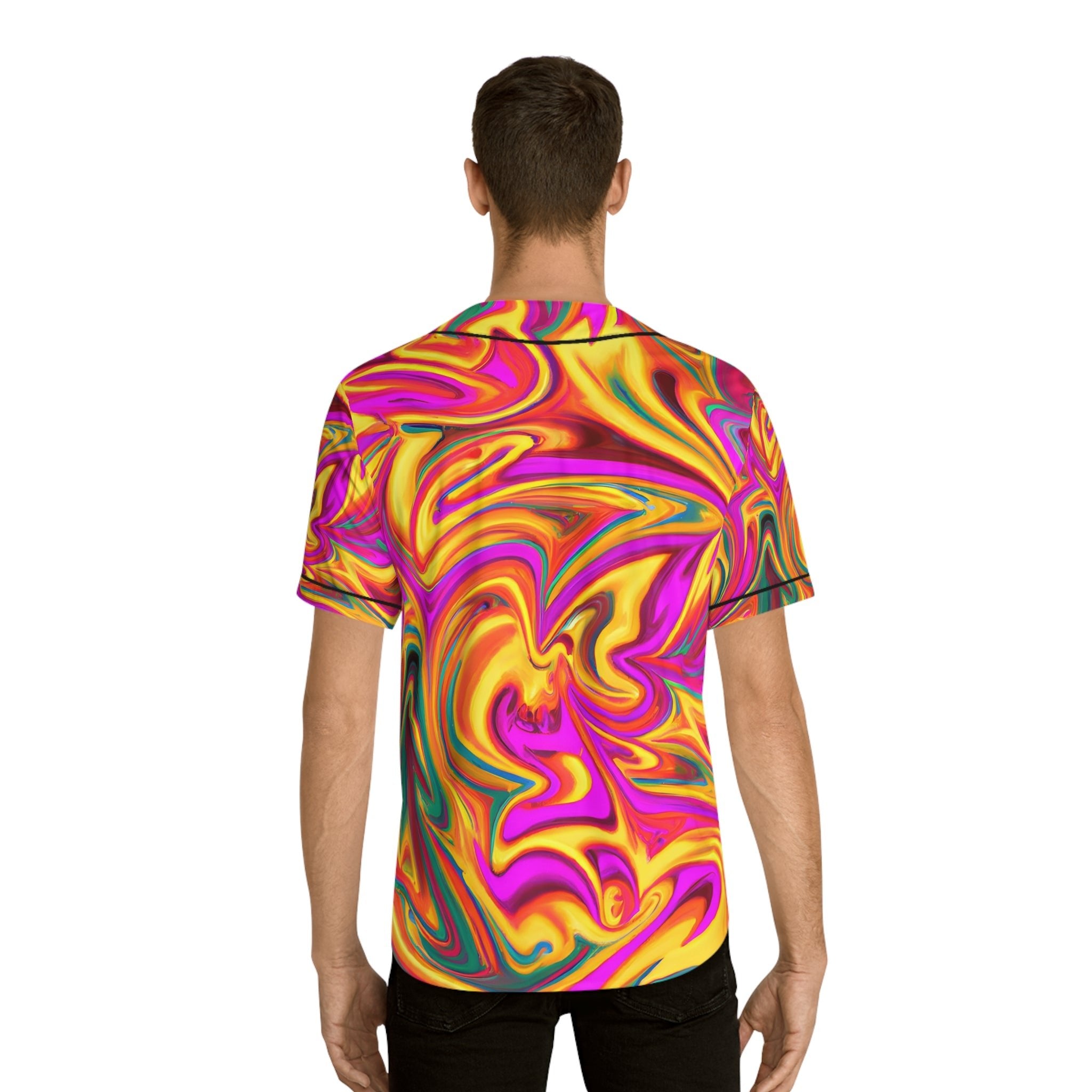 Hawaiian Shirts - Men's Euphoric Baseball Jersey - Acid Daddy