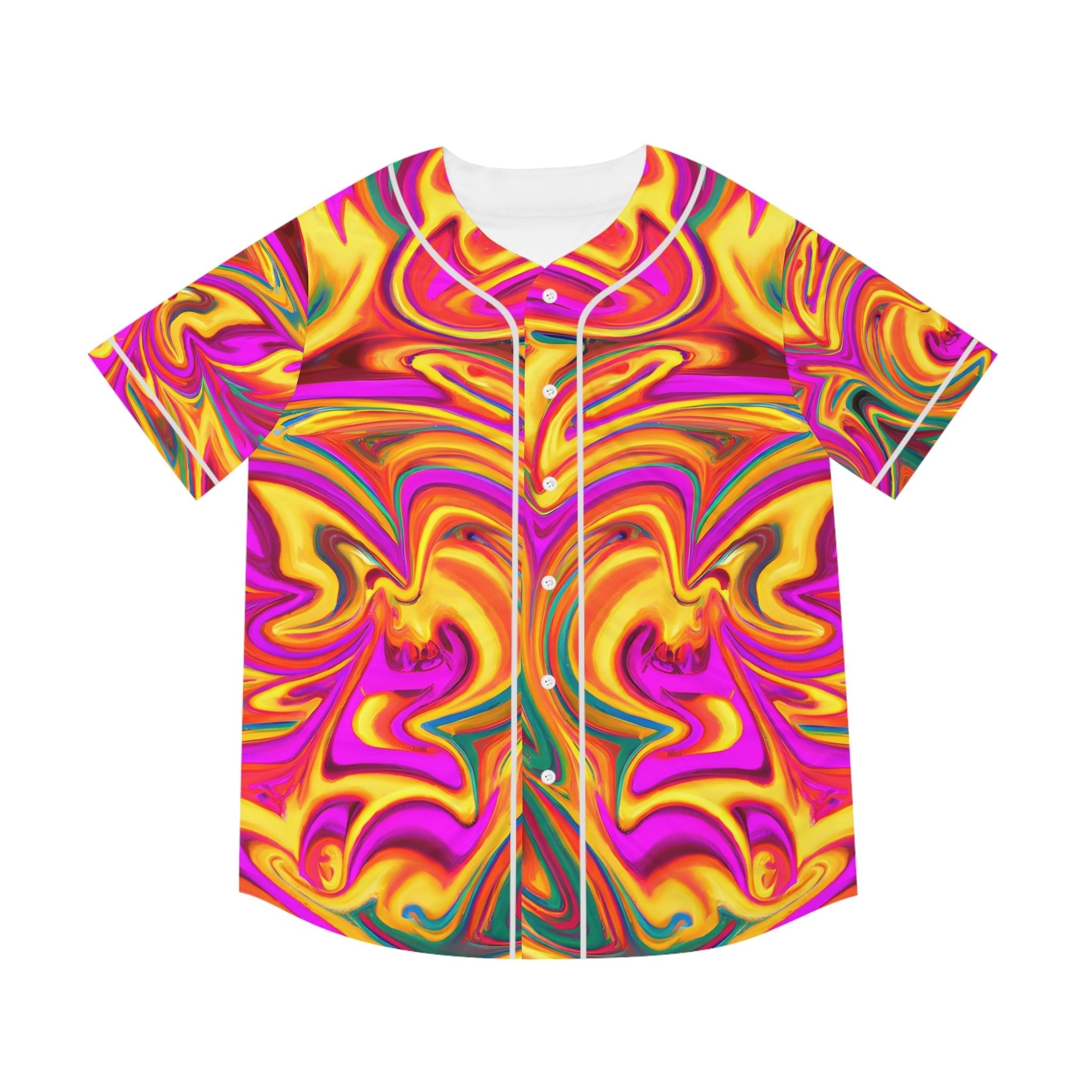 Hawaiian Shirts - Men's Euphoric Baseball Jersey - Acid Daddy