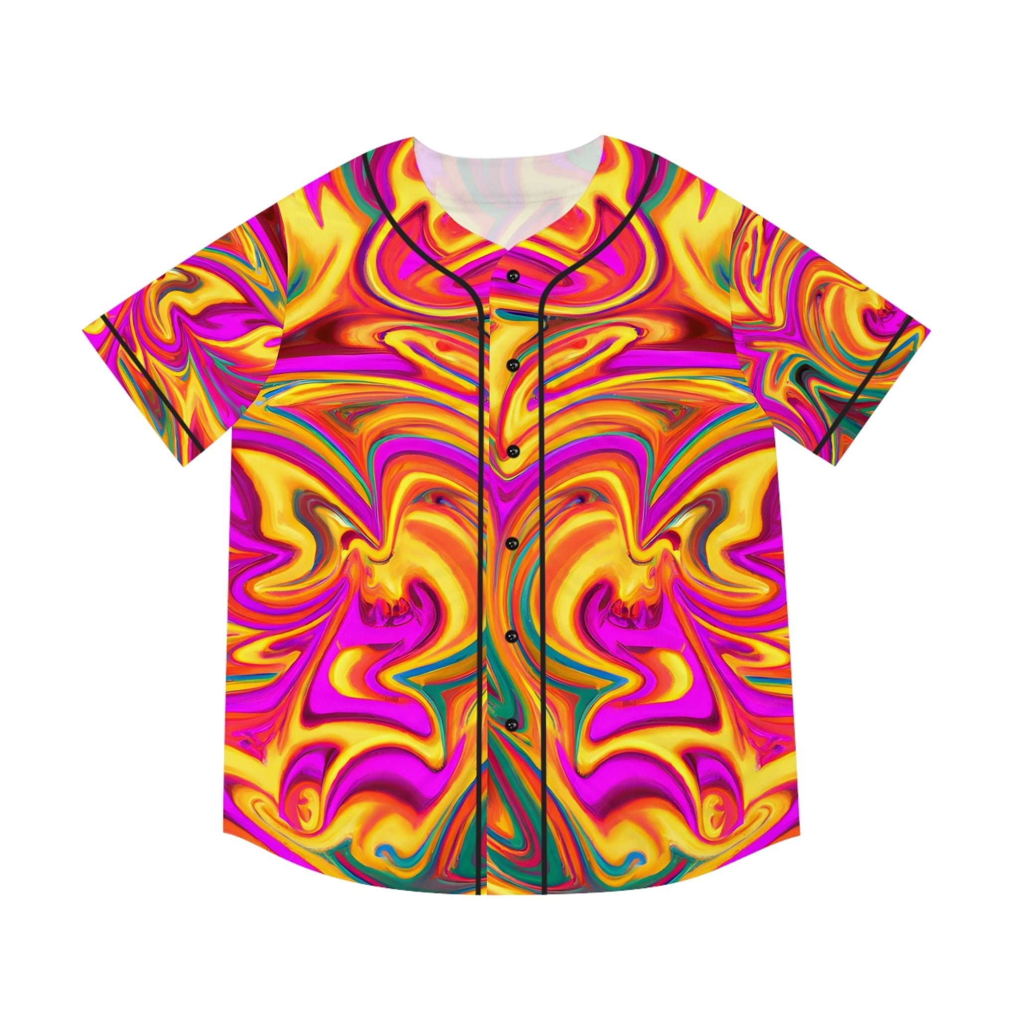 Hawaiian Shirts - Men's Euphoric Baseball Jersey - Acid Daddy