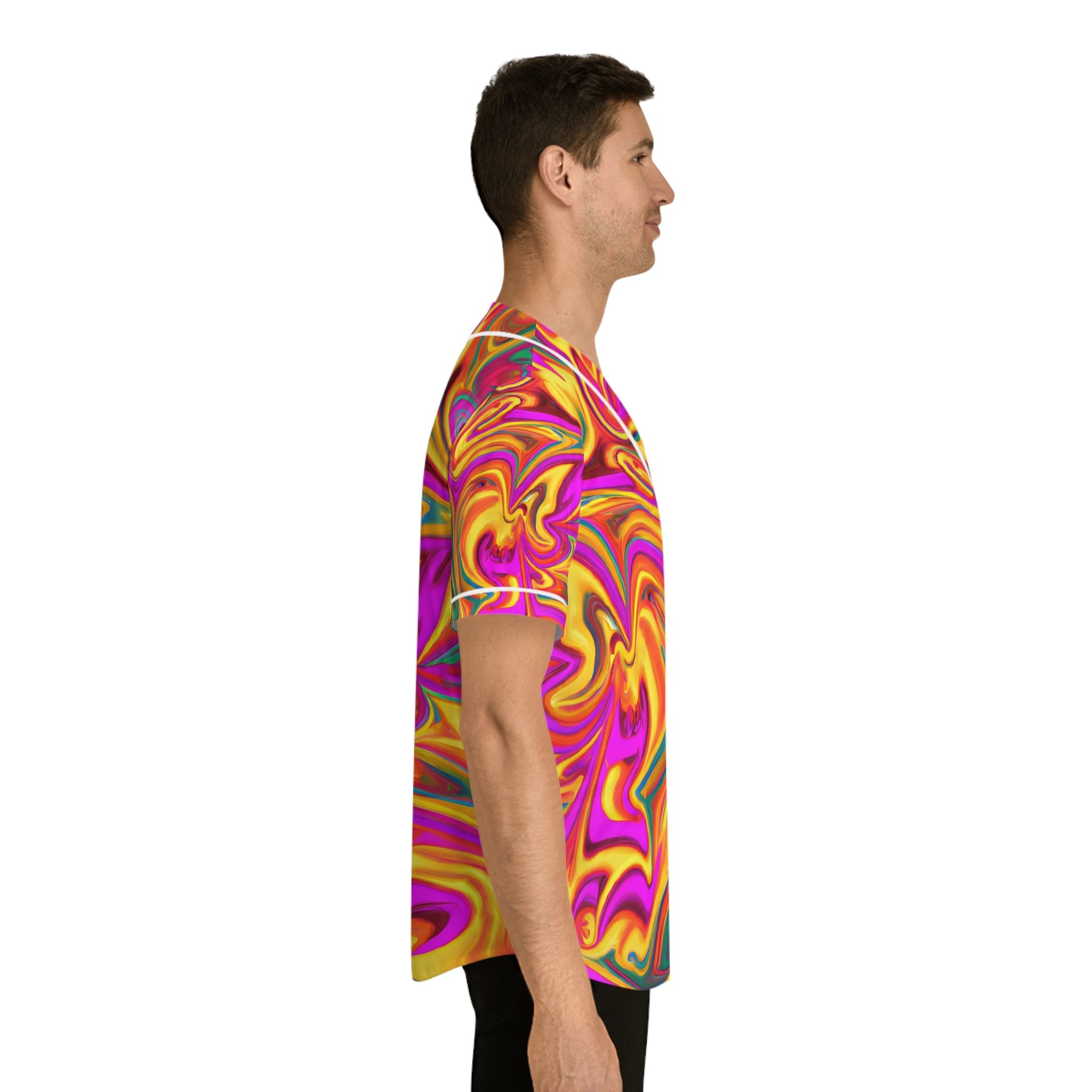 Hawaiian Shirts - Men's Euphoric Baseball Jersey - Acid Daddy