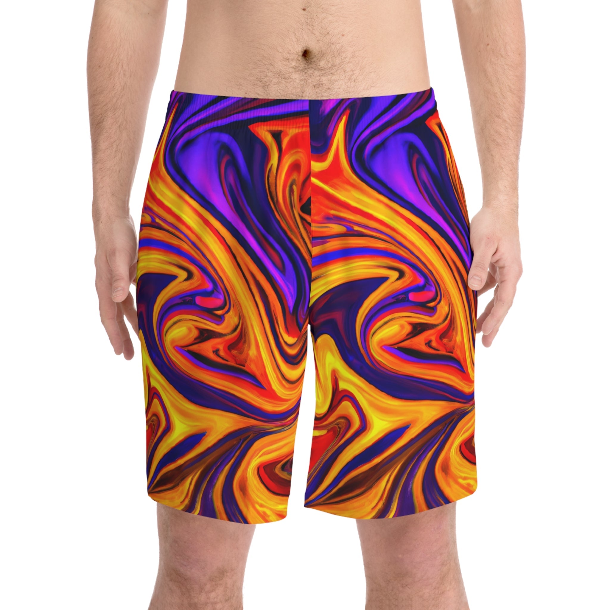 Beach Shorts - Men's Evocative Beach Shorts - Acid Daddy