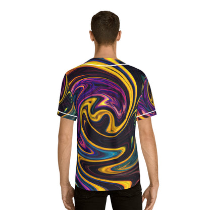 Hawaiian Shirts - Men's Hypnotic Baseball Jersey - Acid Daddy