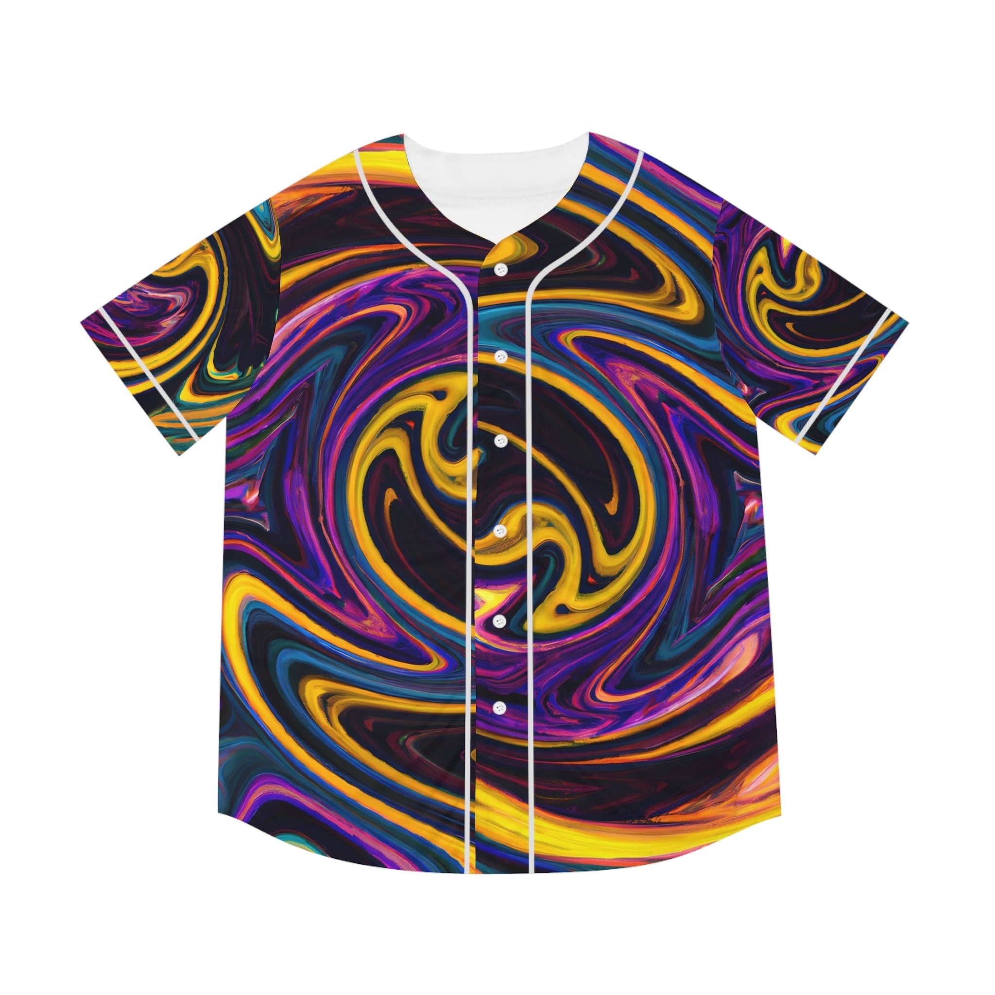 Hawaiian Shirts - Men's Hypnotic Baseball Jersey - Acid Daddy