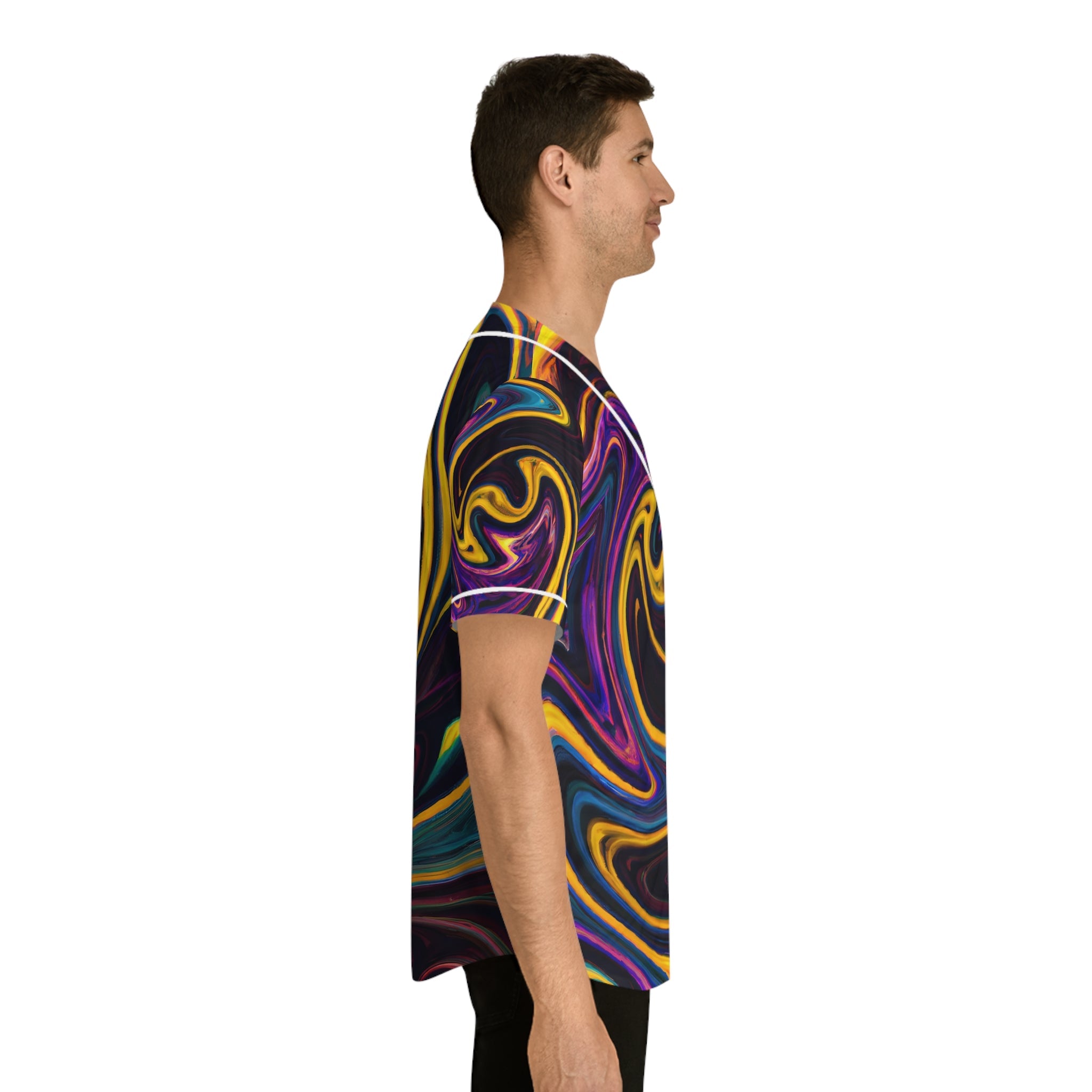 Hawaiian Shirts - Men's Hypnotic Baseball Jersey - Acid Daddy