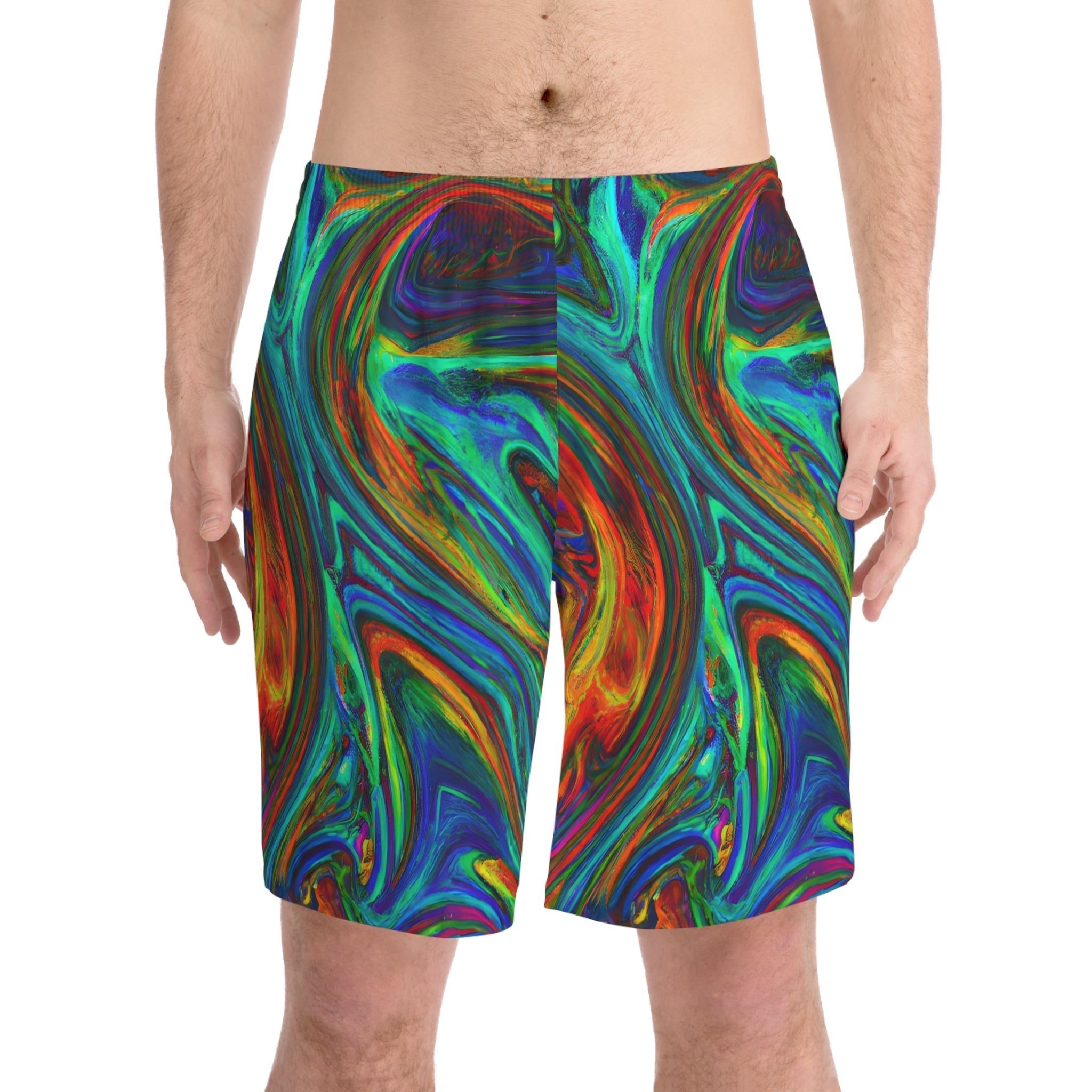 Beach Shorts - Men's Hypnotic Beach Shorts - Acid Daddy