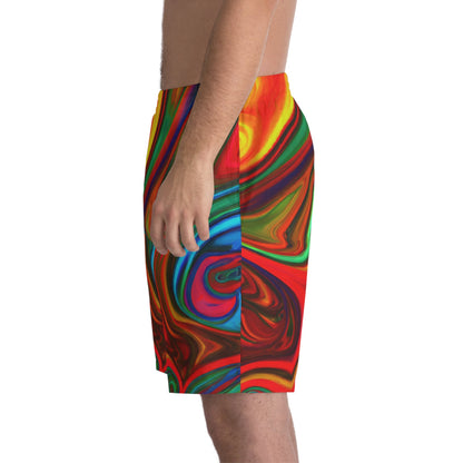 Beach Shorts - Men's Pulsating Beach Shorts - Acid Daddy