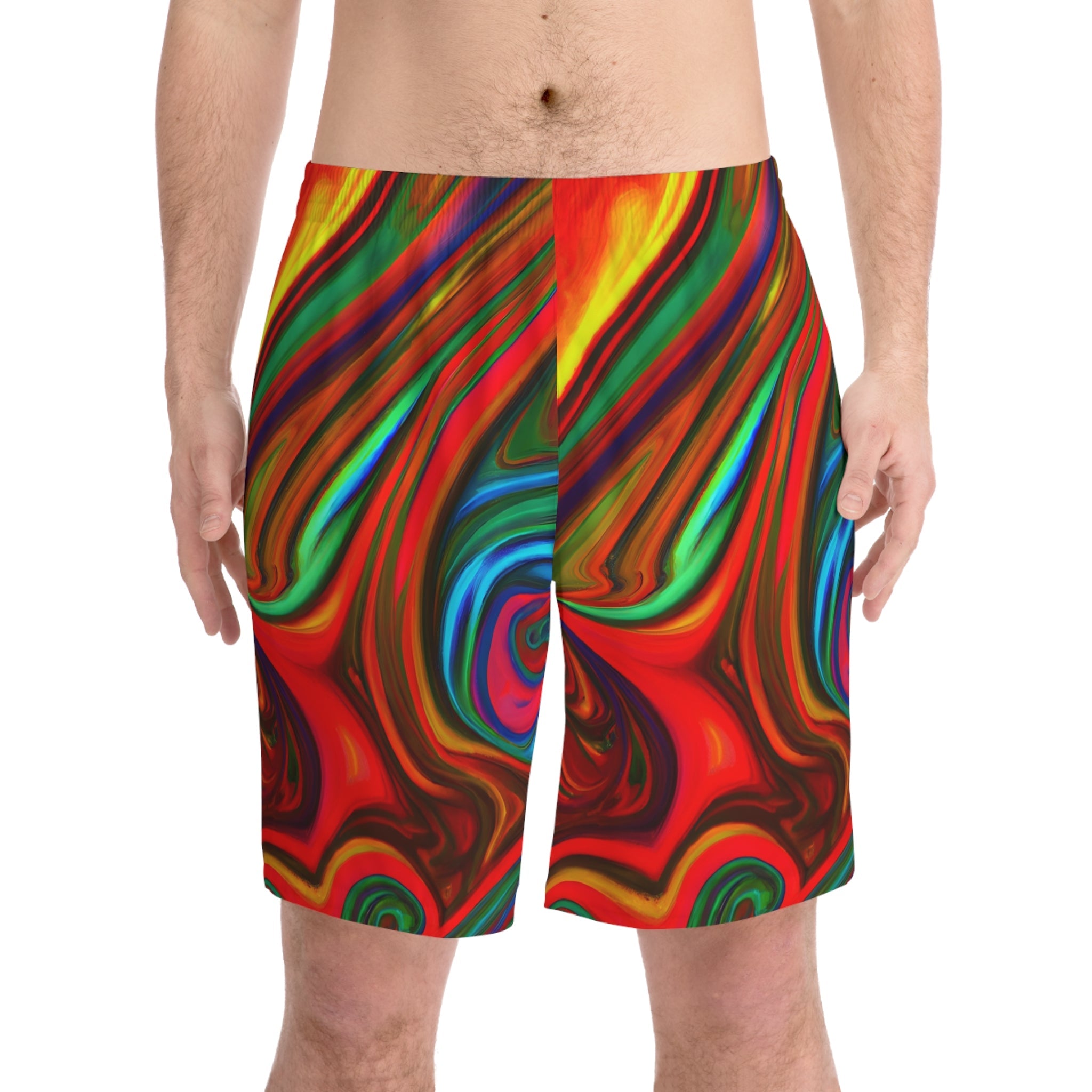 Beach Shorts - Men's Pulsating Beach Shorts - Acid Daddy