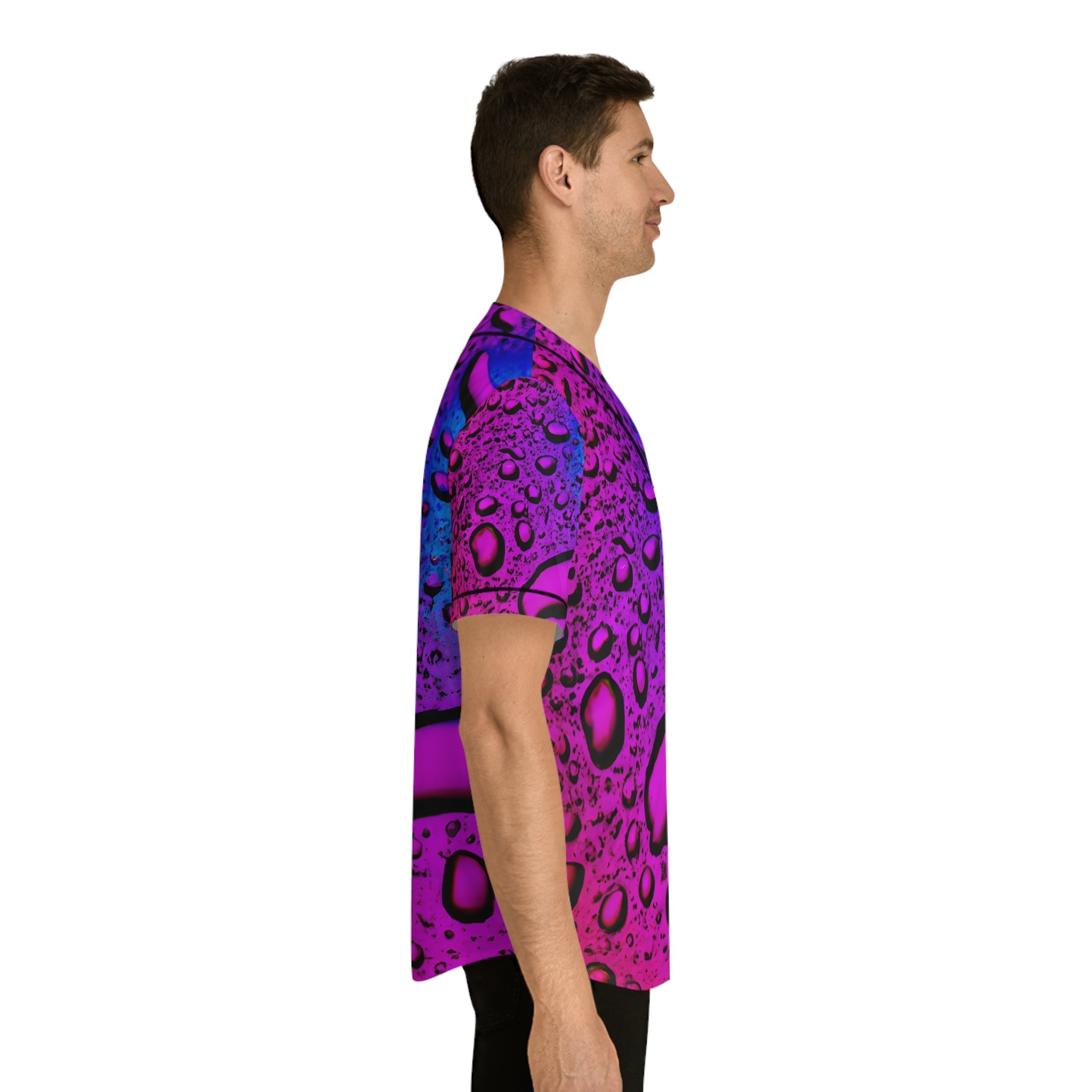 Hawaiian Shirts - Men's Raindrop Baseball Jersey - Acid Daddy