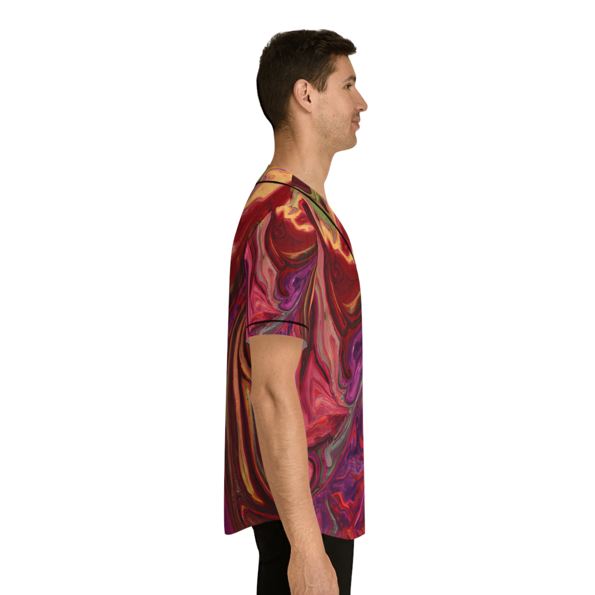 Hawaiian Shirts - Men's Surrealist Baseball Jersey - Acid Daddy