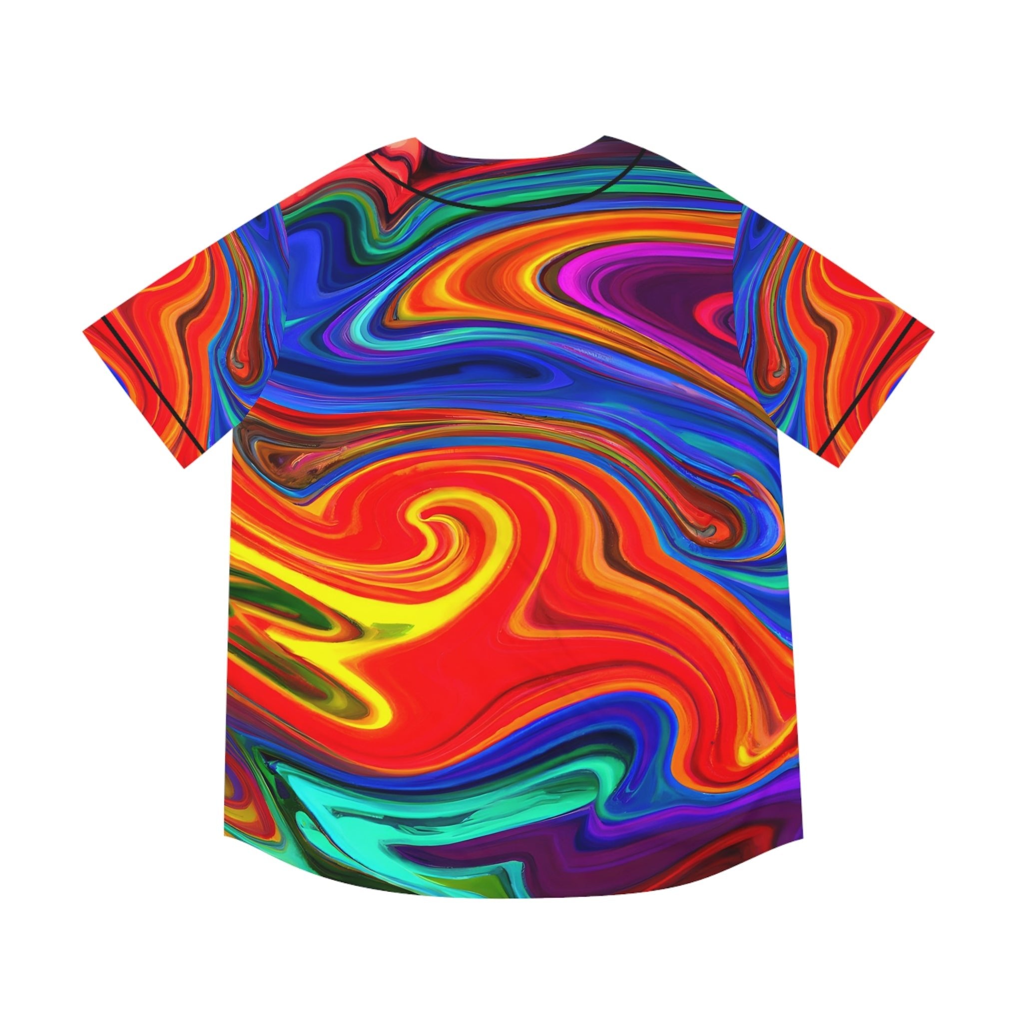 Hawaiian Shirts - Men's Swirling Baseball Jersey - Acid Daddy