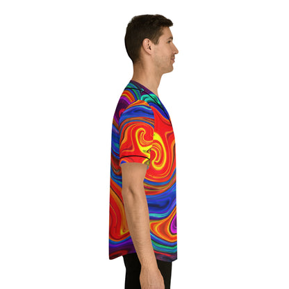 Hawaiian Shirts - Men's Swirling Baseball Jersey - Acid Daddy