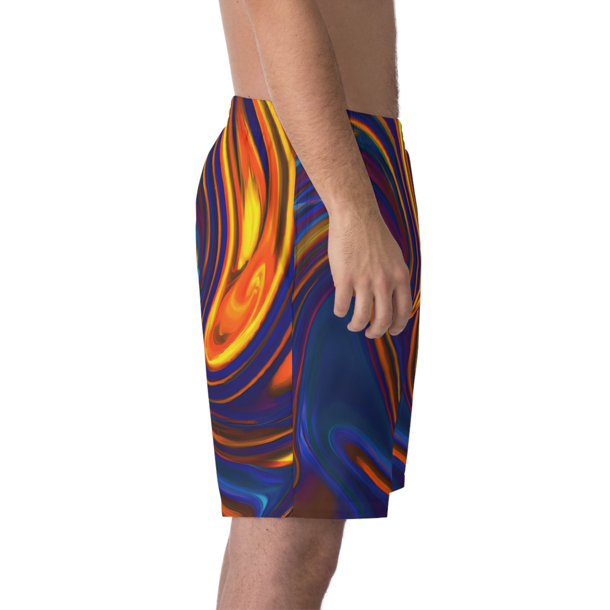 Beach Shorts - Men's Swirling Beach Shorts - Acid Daddy