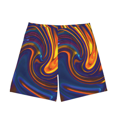 Beach Shorts - Men's Swirling Beach Shorts - Acid Daddy