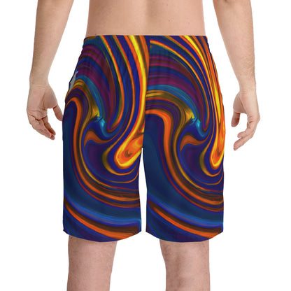 Beach Shorts - Men's Swirling Beach Shorts - Acid Daddy