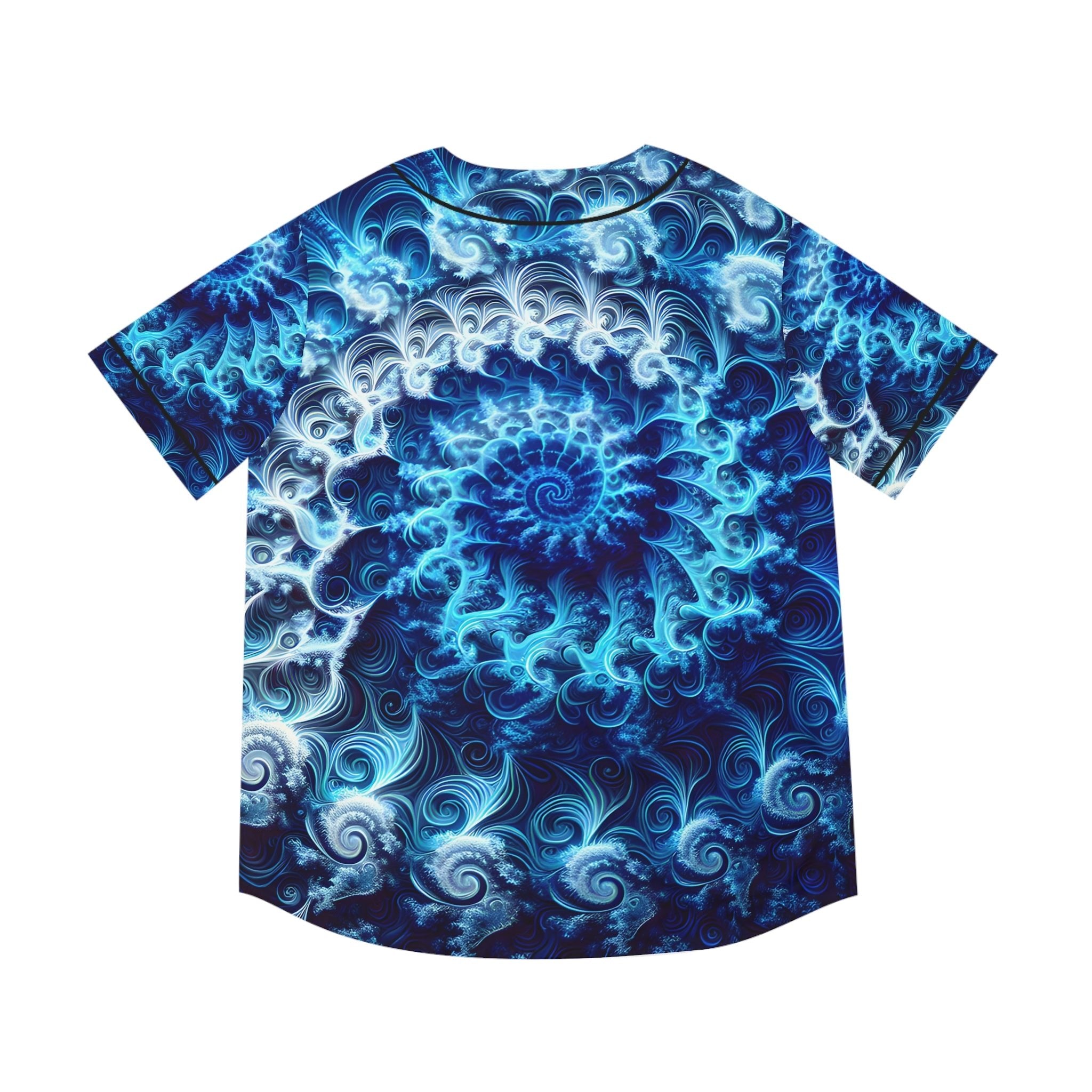 Festival Gear - Hawaiian Shirts - Men's Transcendent Blue Baseball Jersey - Acid Daddy