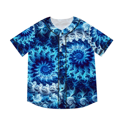 Festival Gear - Hawaiian Shirts - Men's Transcendent Blue Baseball Jersey - Acid Daddy