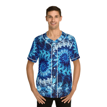 Hawaiian Shirts - Men's Transcendent Blue Baseball Jersey - Acid Daddy