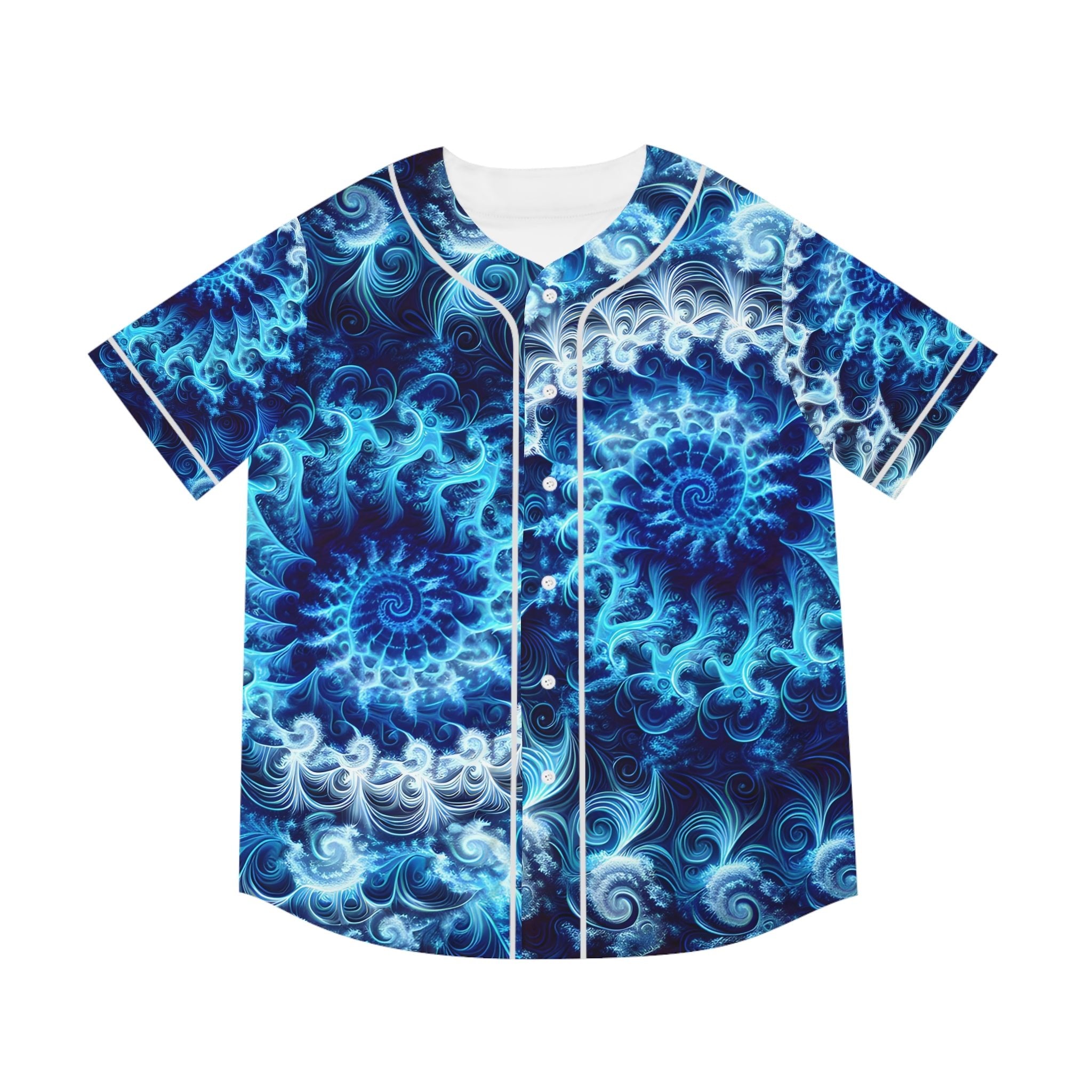 Hawaiian Shirts - Men's Transcendent Blue Baseball Jersey - Acid Daddy