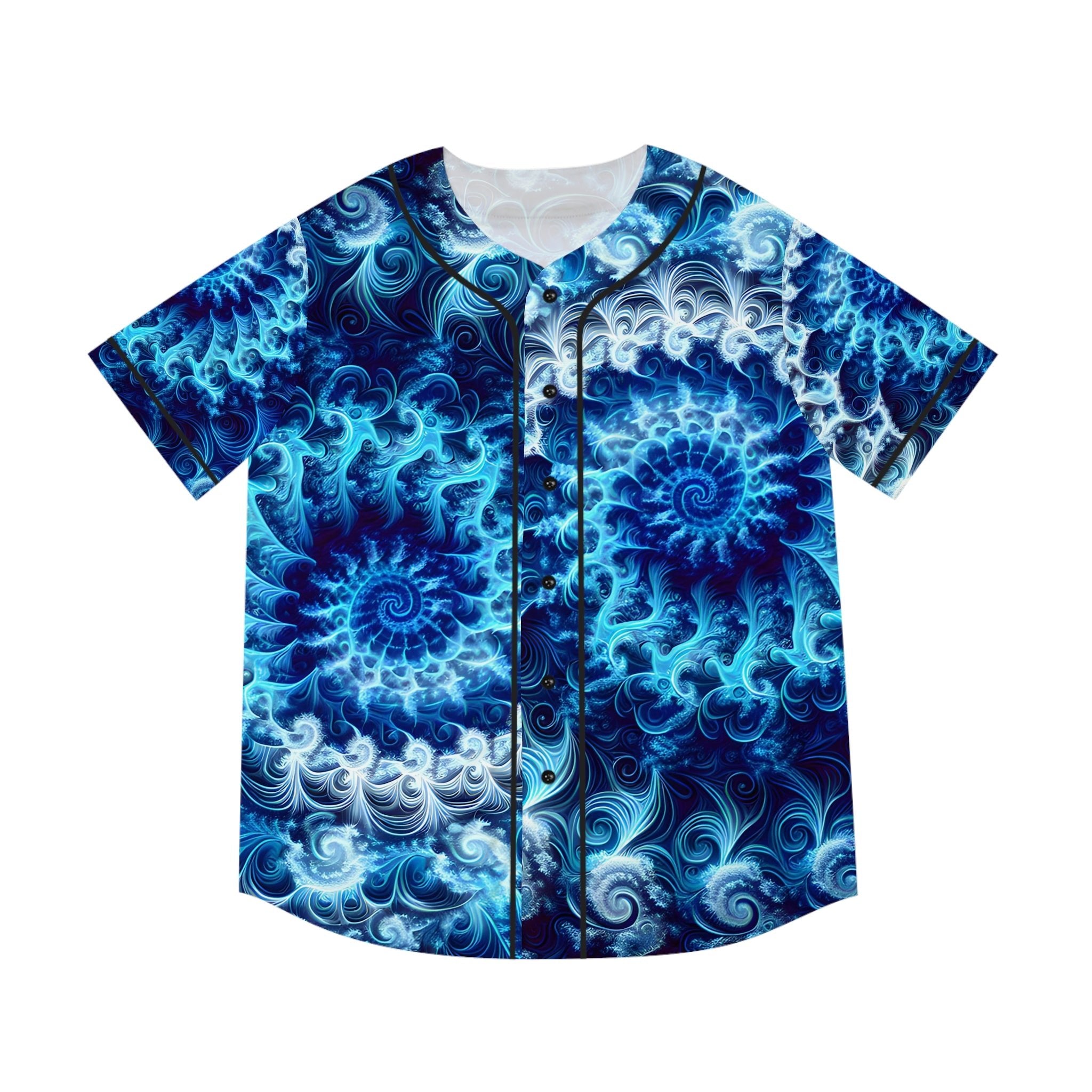 Hawaiian Shirts - Men's Transcendent Blue Baseball Jersey - Acid Daddy