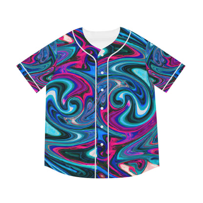 Hawaiian Shirts - Men's Trippy Swirls Baseball Jersey - Acid Daddy