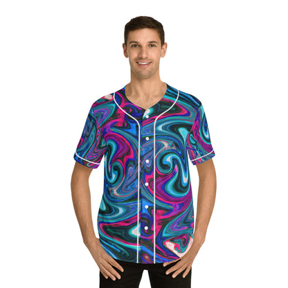 Hawaiian Shirts - Men's Trippy Swirls Baseball Jersey - Acid Daddy