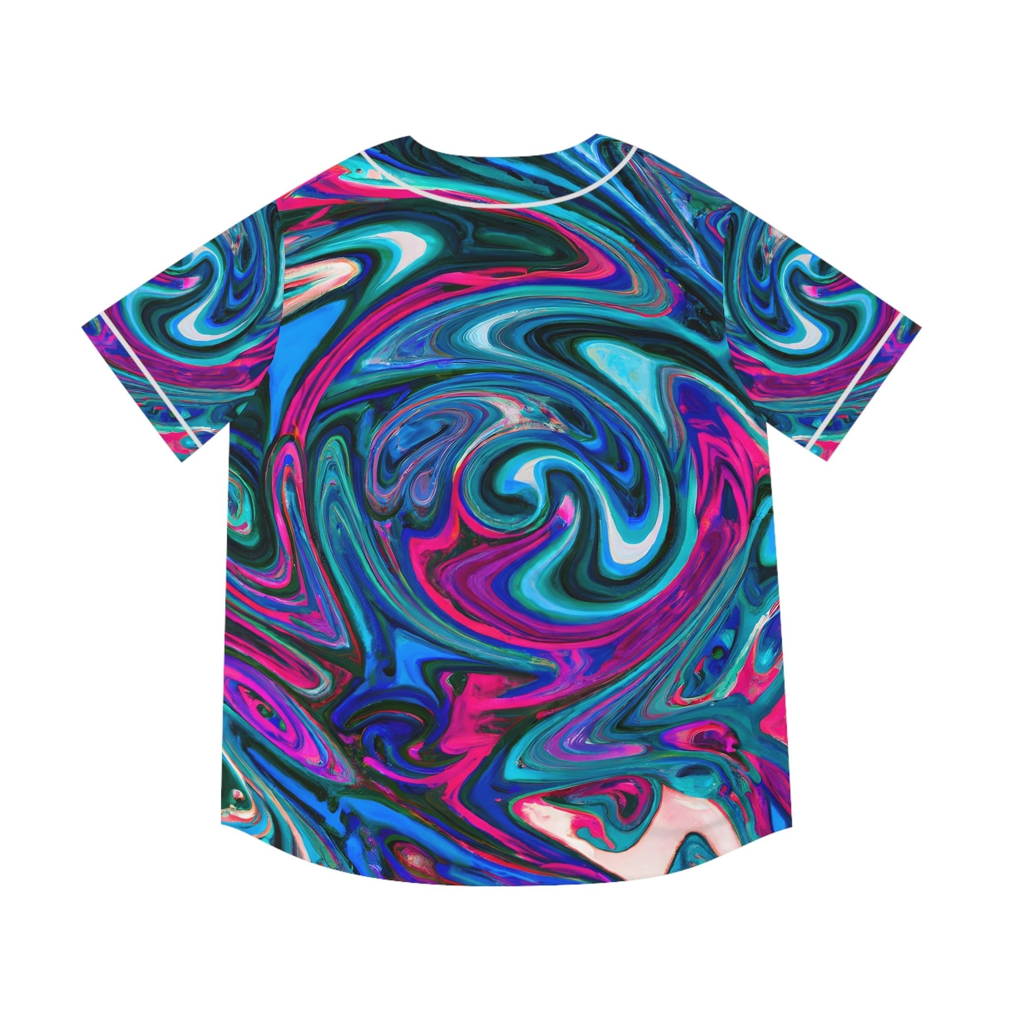 Hawaiian Shirts - Men's Trippy Swirls Baseball Jersey - Acid Daddy