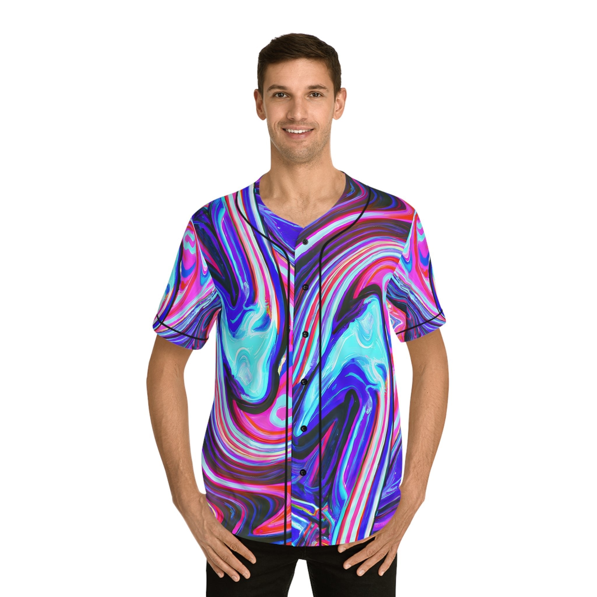 All Over Prints - Men's Vibing Baseball Jersey - Acid Daddy