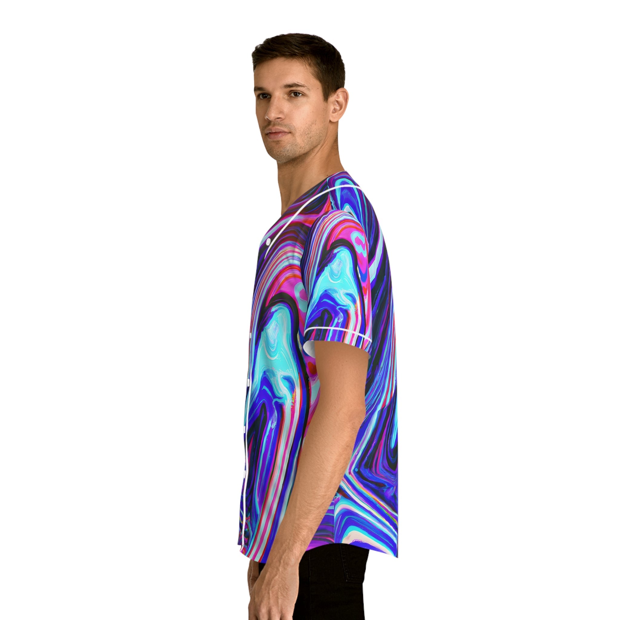 All Over Prints - Men's Vibing Baseball Jersey - Acid Daddy