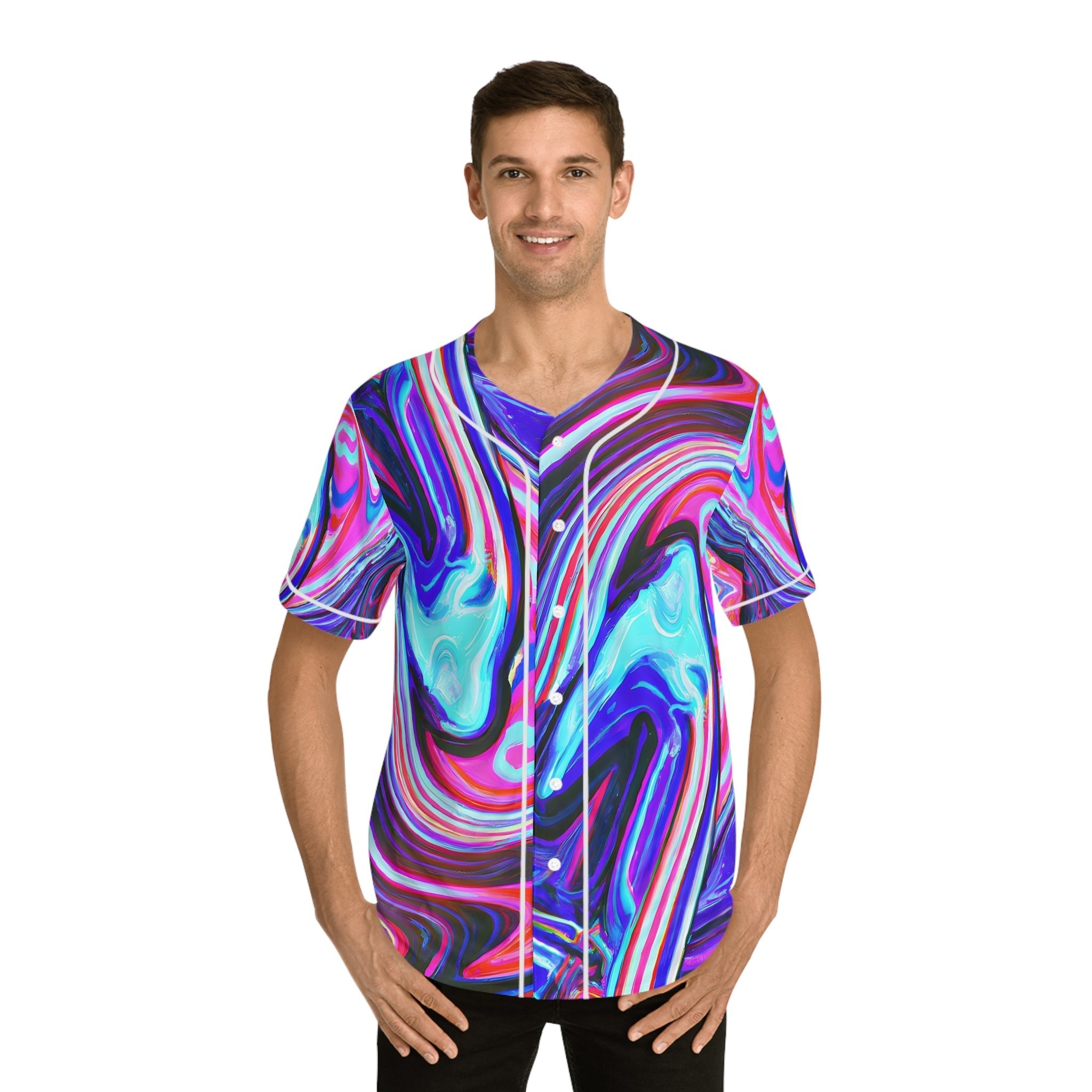 All Over Prints - Men's Vibing Baseball Jersey - Acid Daddy