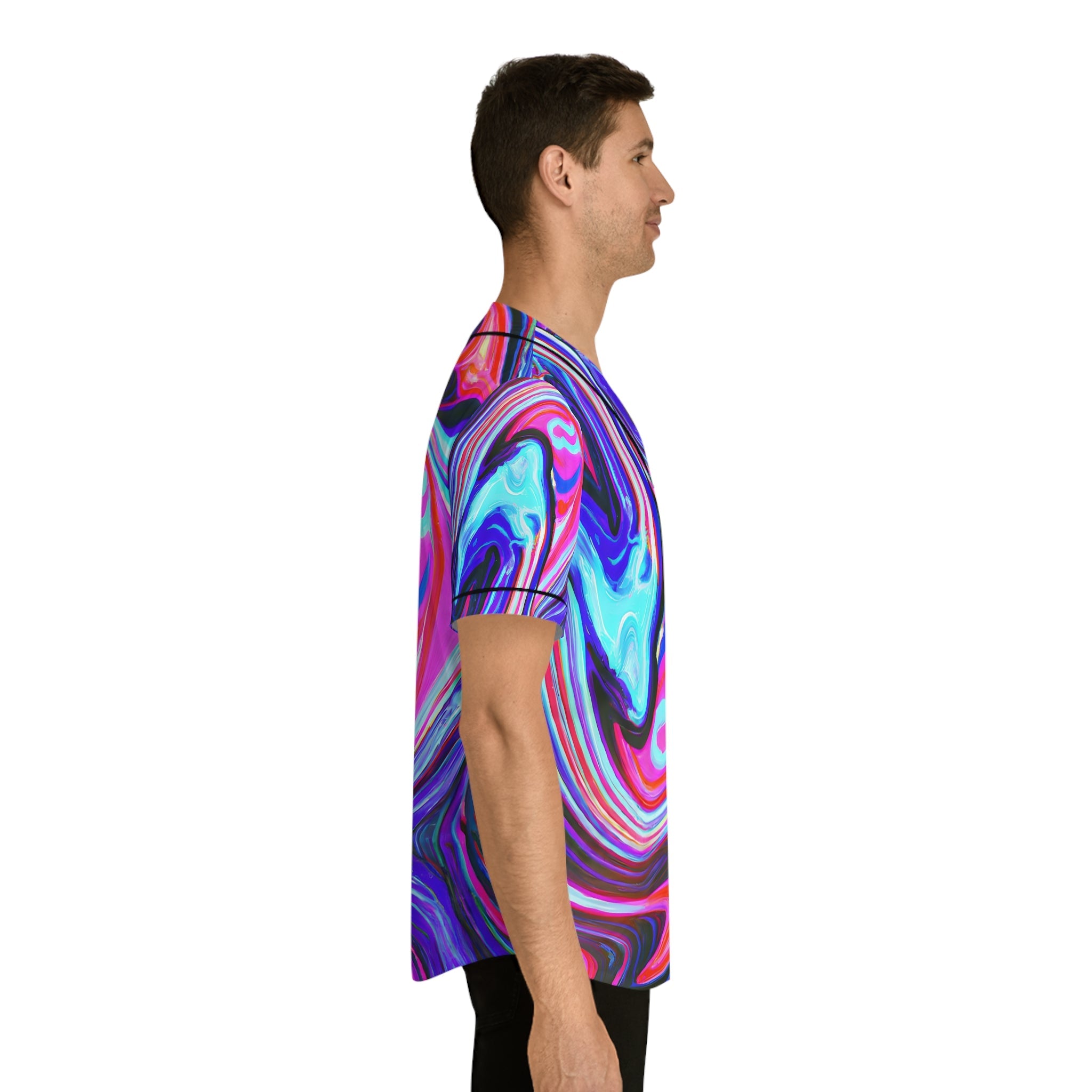 All Over Prints - Men's Vibing Baseball Jersey - Acid Daddy