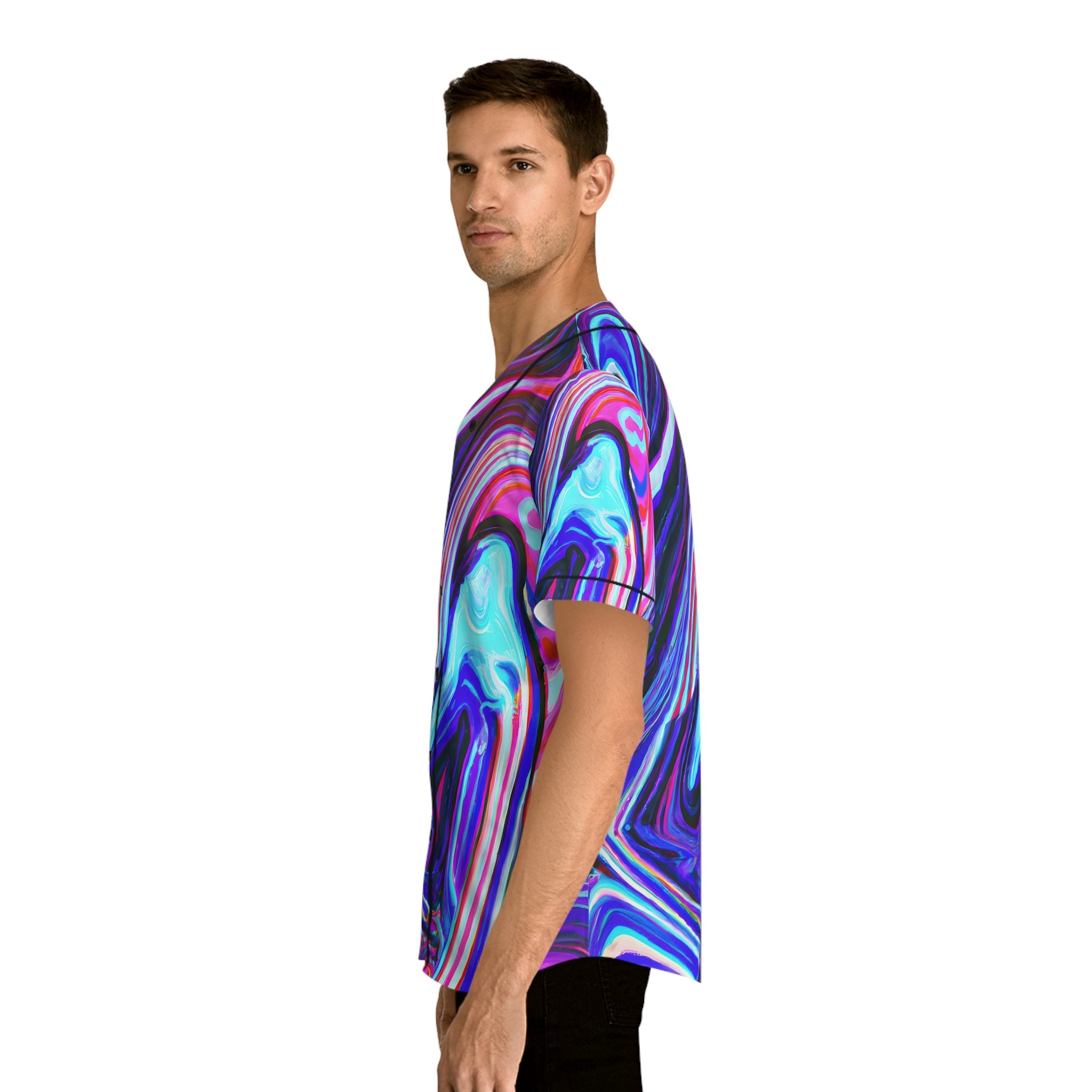 All Over Prints - Men's Vibing Baseball Jersey - Acid Daddy