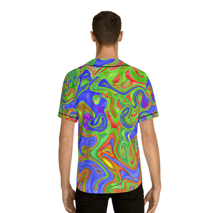 Hawaiian Shirts - Men's Wavy Baseball Jersey - Acid Daddy