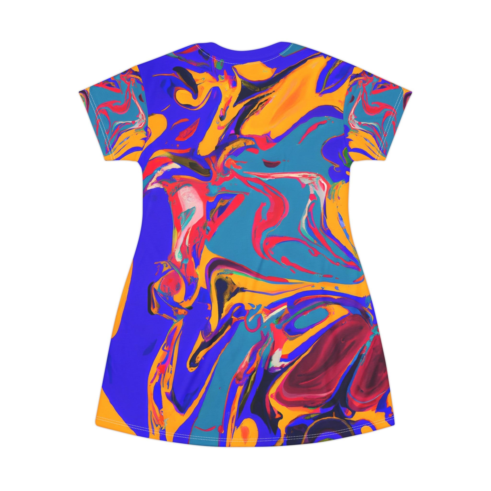 Festival Dresses - Groovy Blues T - Shirt Dress - Acid Daddy