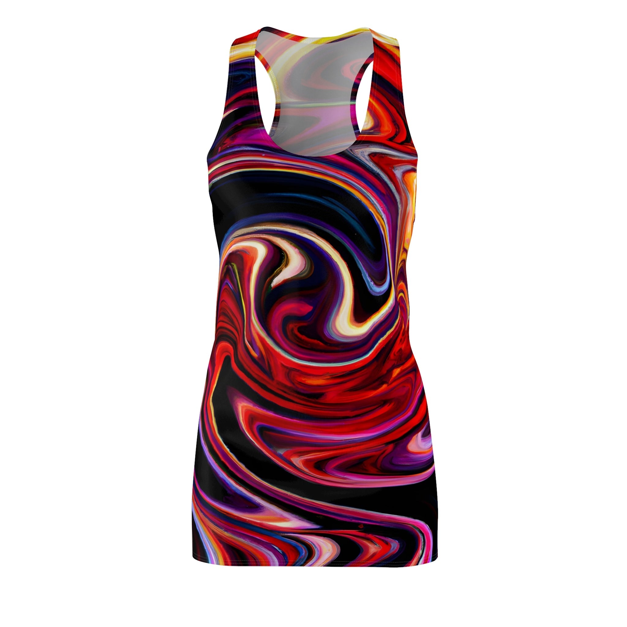 All Over Prints - Women's Infinity Red Racerback Dress - Acid Daddy