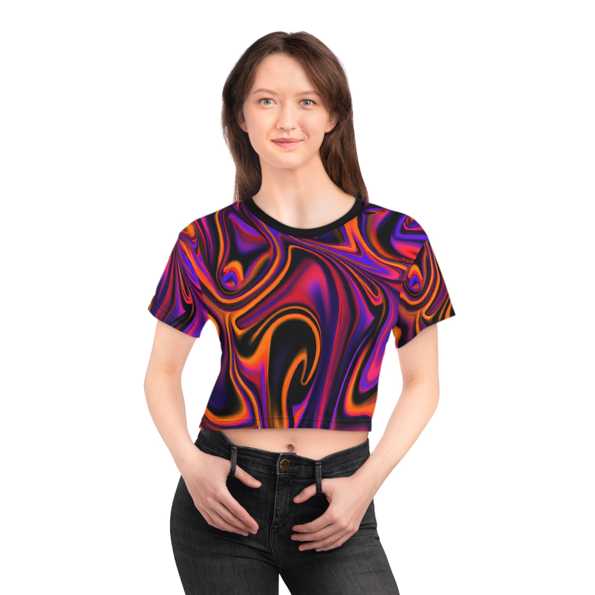 Crop Top Tees - Women's Twilight Crop Top Tee - Acid Daddy