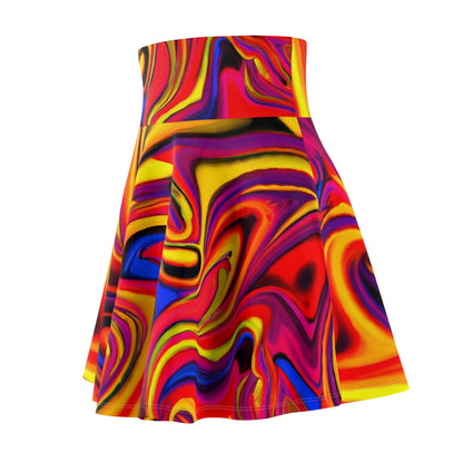 Skater Skirt - Womens Vibrational Skater Skirt - Acid Daddy