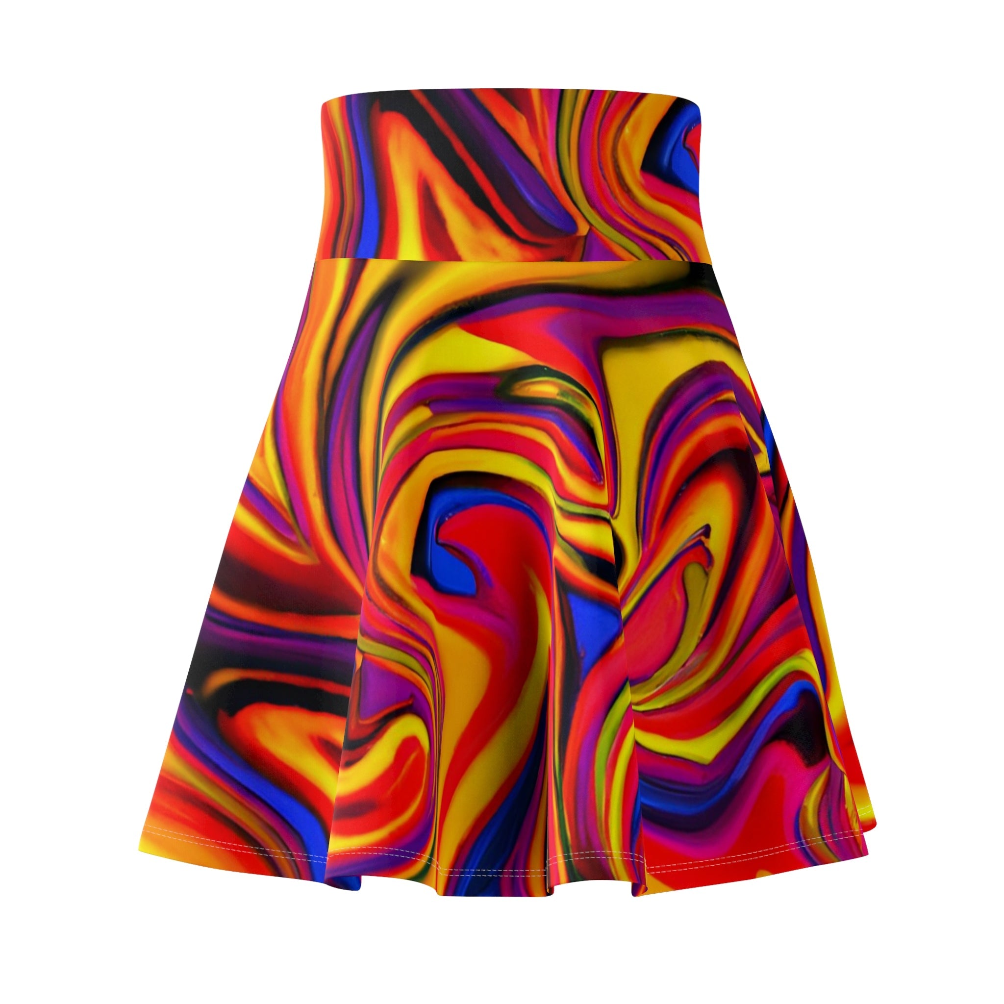 Skater Skirt - Womens Vibrational Skater Skirt - Acid Daddy