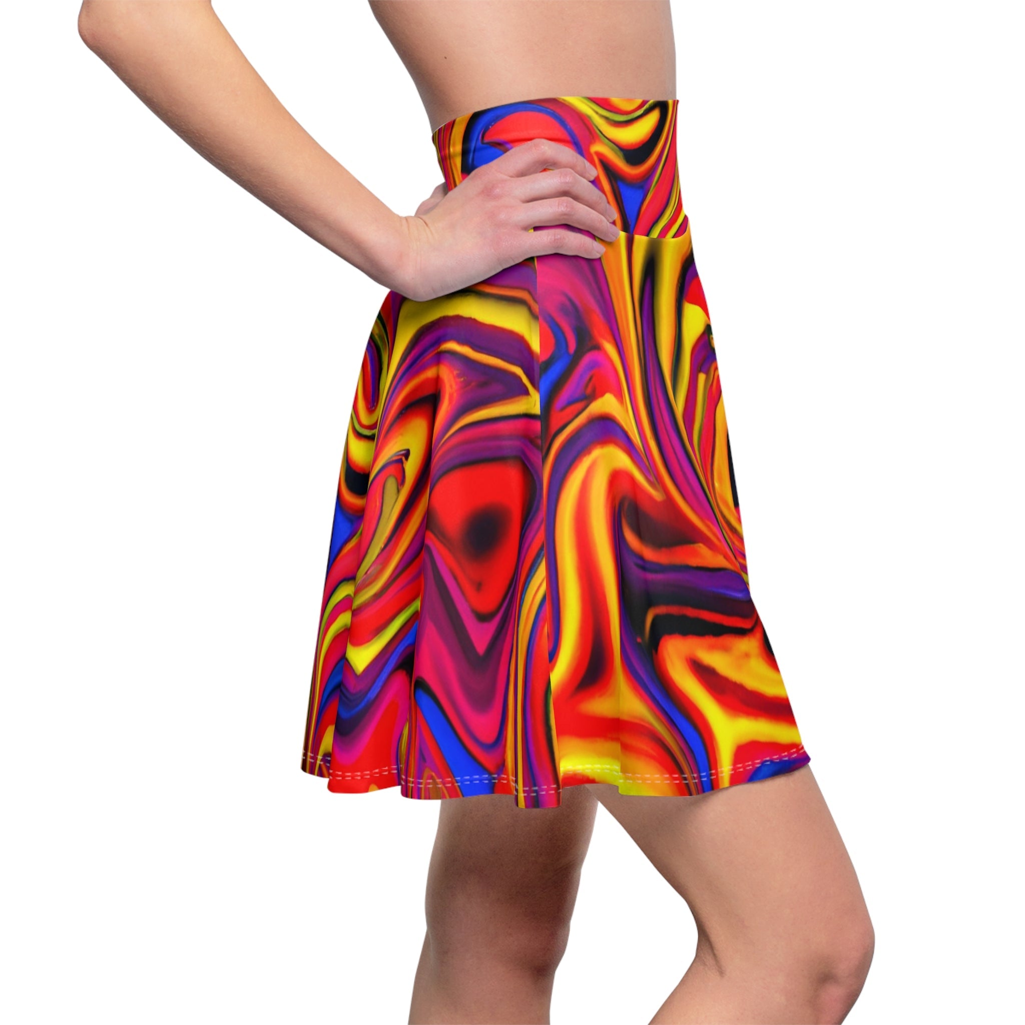 Skater Skirt - Womens Vibrational Skater Skirt - Acid Daddy