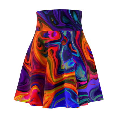 Skater Skirt - Womens Blue Zen Skater Skirt - Acid Daddy