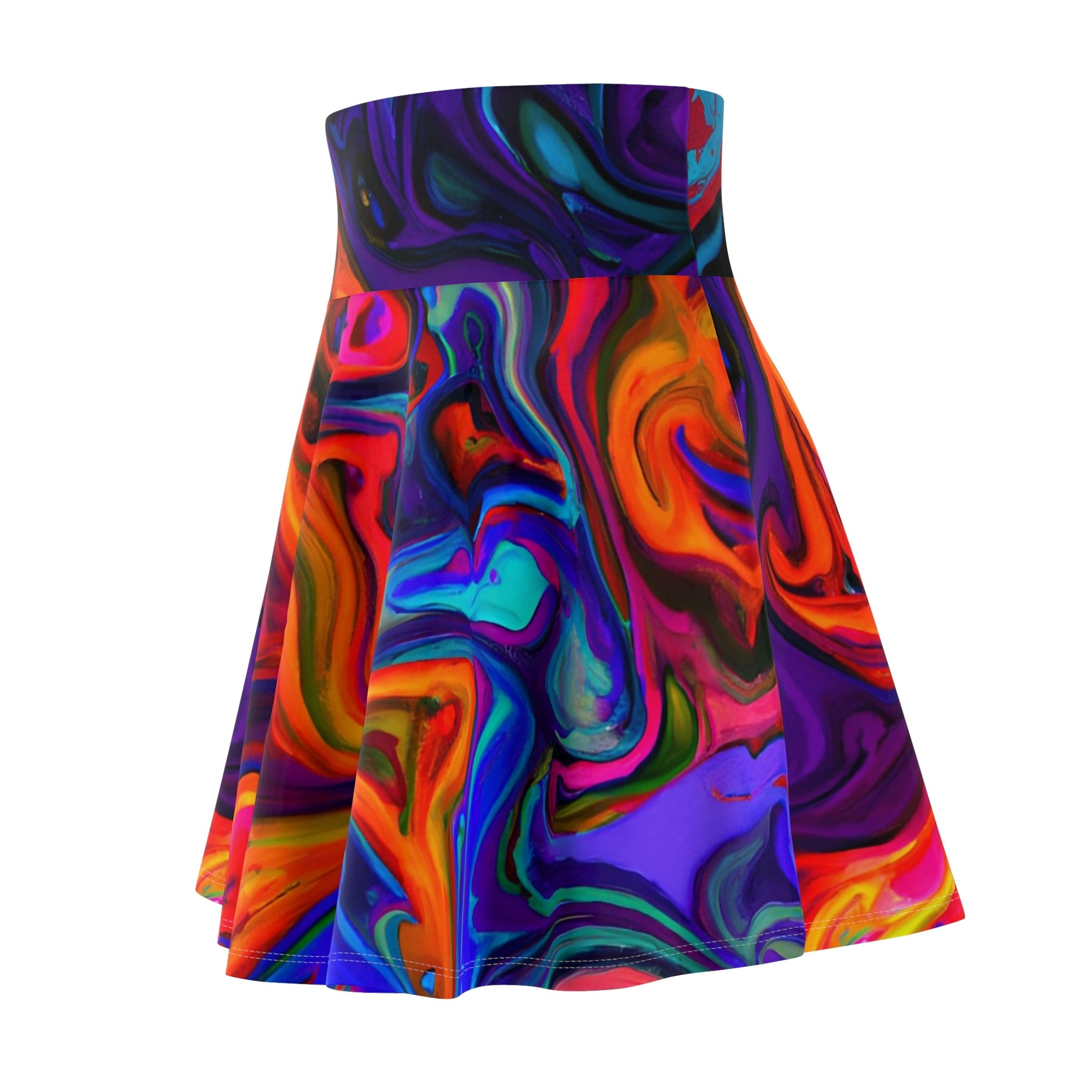 Skater Skirt - Womens Blue Zen Skater Skirt - Acid Daddy