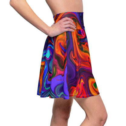 Skater Skirt - Womens Blue Zen Skater Skirt - Acid Daddy